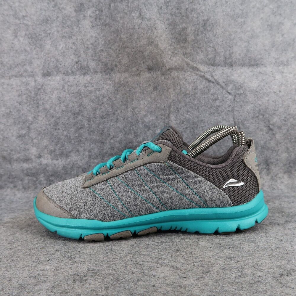 Abeo Shoes Womens 6.5 Athletic Trainers Comfort Walk Run Sport Stellar Grey Teal - Picture 4 of 12
